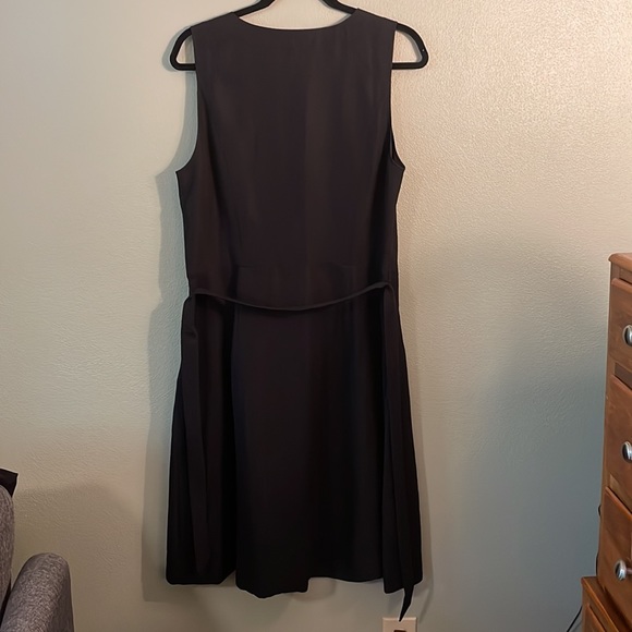 Loft Black Belted Sundress Size 12 - Picture 3 of 4
